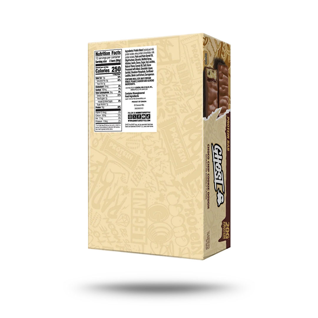 GHOST® PROTEIN BARS | CHOCO CHIP COOKIE DOUGH 12 PACK - Image 2